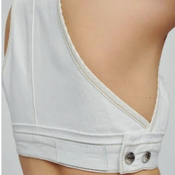 Re/done x Levi’s denim bra top white jeans xs - Picture 3 of 5